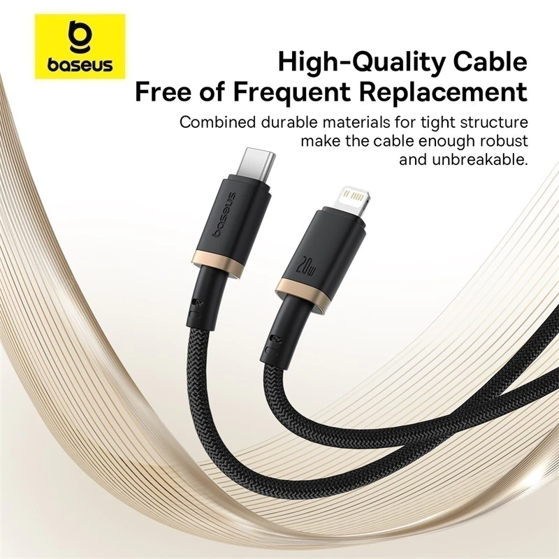 Cable Certificado BASEUS Dura Series USB-C a Lightning 20W 2 Metros - Imagen 11