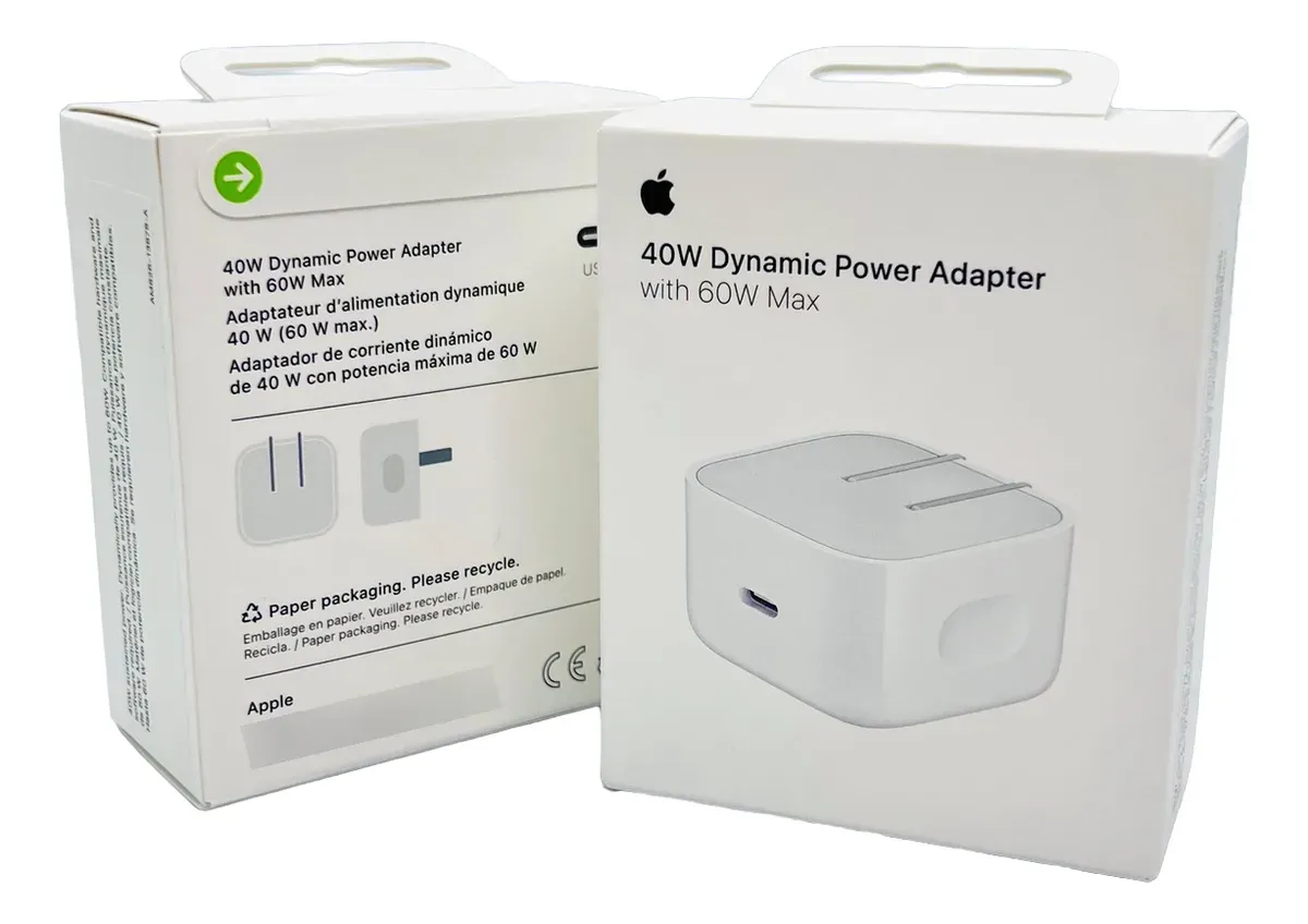 Apple Cargador Original 40W Dynamic Power Adapter (Hasta 60W Máx) - Imagen 2